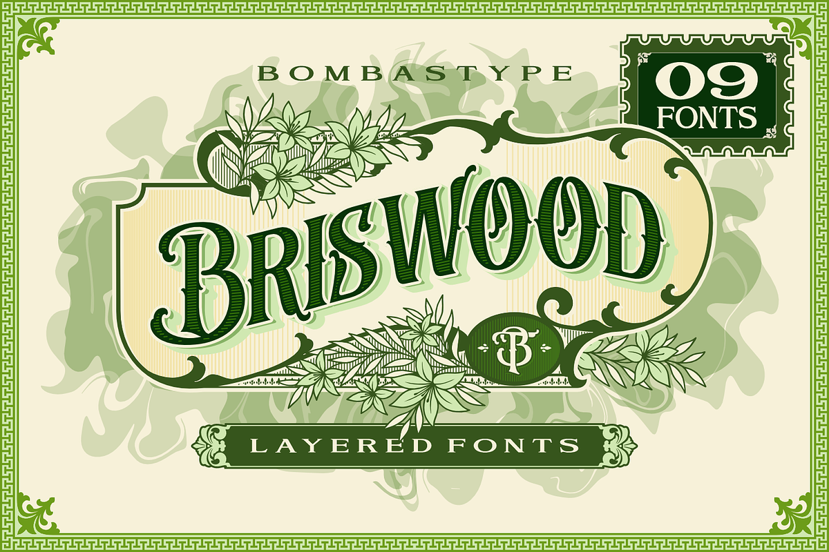 Briswood - Layered Fonts, a Serif Font by Bombastype (Photo 1 of 9)