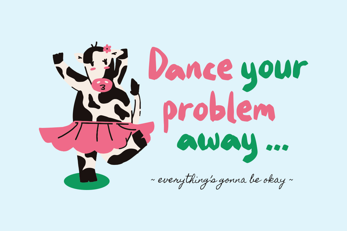 Moo Farm With Cute Illustration, a Handwritten Font by Sloulyfe (Photo 5 of 9)