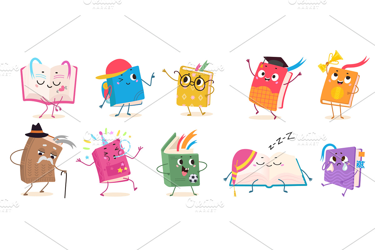 Funny books characters. Book various, an Object Illustration by Valerie Bodnar