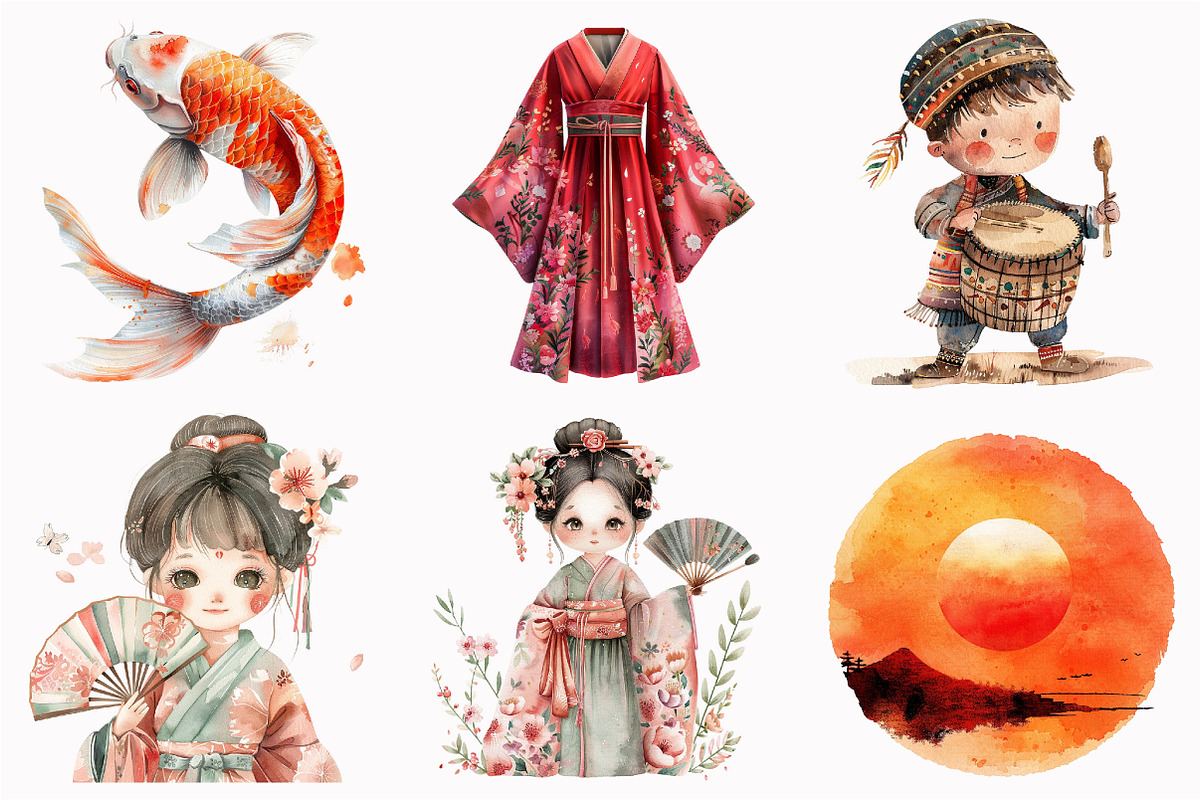 Japanese Clipart, an Illustration by Design Market (Photo 5 of 5)