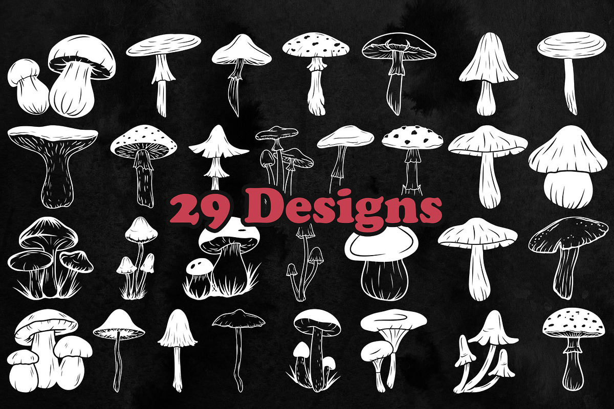Mushroom Photoshop Stamp Brushes, a Brush Add-On by ArtistMef (Photo 2 of 4)
