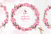 Roses Watercolor floral frames 028, an Illustration by Drawberx (Thumbnail 7 of 10)