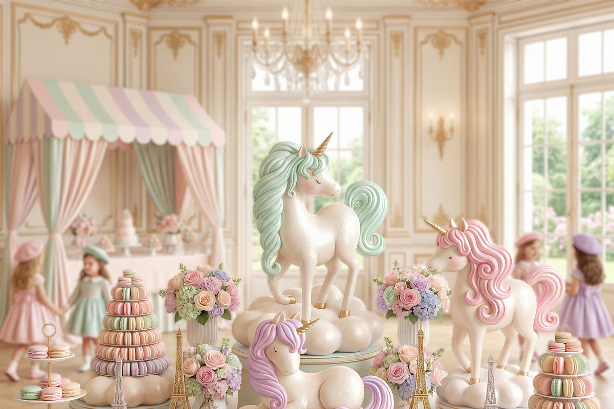 Watercolor Magic Rainbow Unicorn Set, a Decorative Illustration by Carol Lozove (Photo 6 of 74)