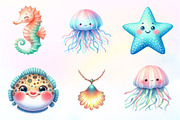 Cute The Little Mermaid clipart, an Illustration by CreationArt (Thumbnail 9 of 9)