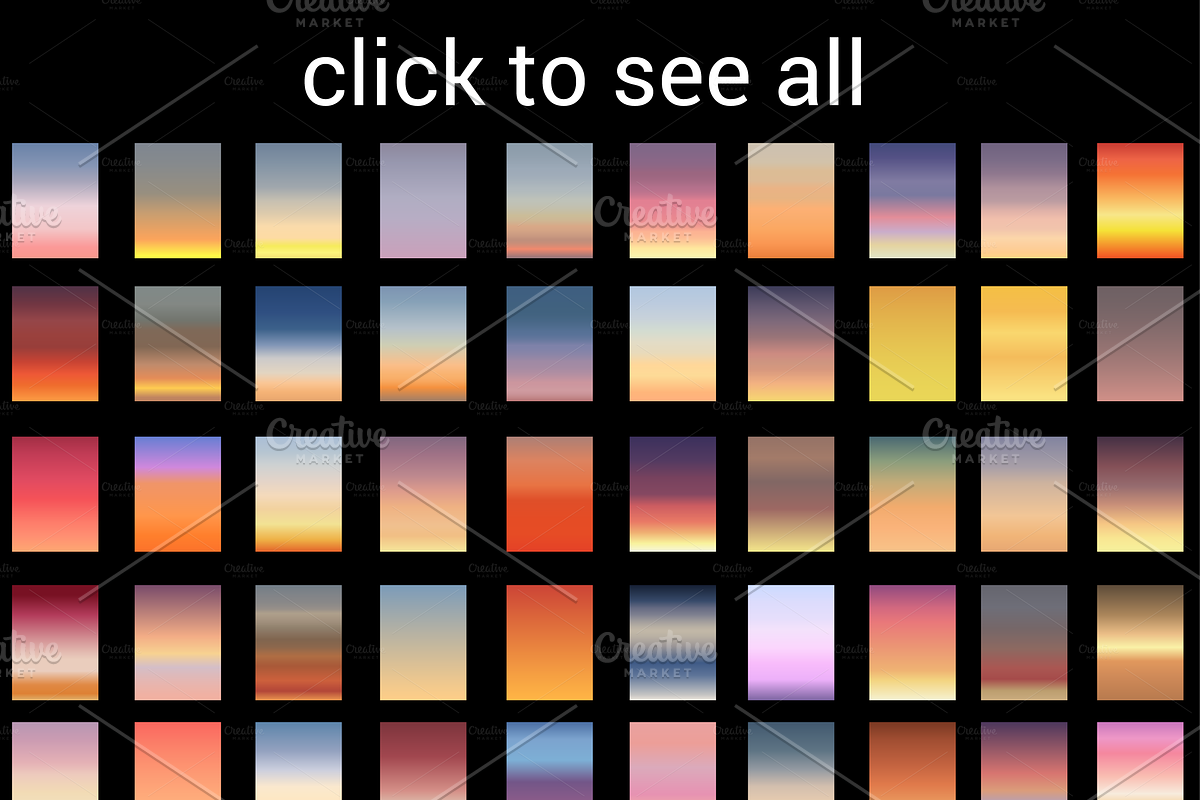 100 SUNSET & SUNRISE SKY GRADIENTS, a Gradient Add-On by AvaAva (Photo 2 of 2)