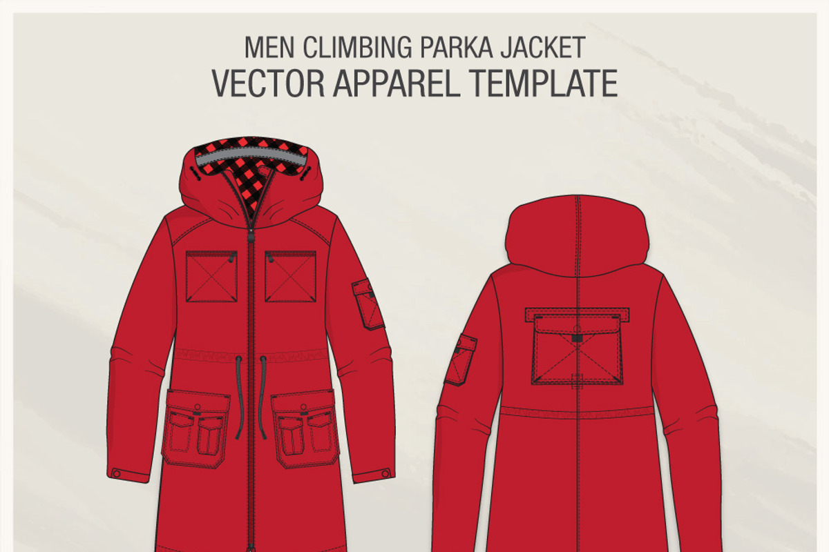 Men Climbing Parka Jacket, an Illustration by VECFASHION