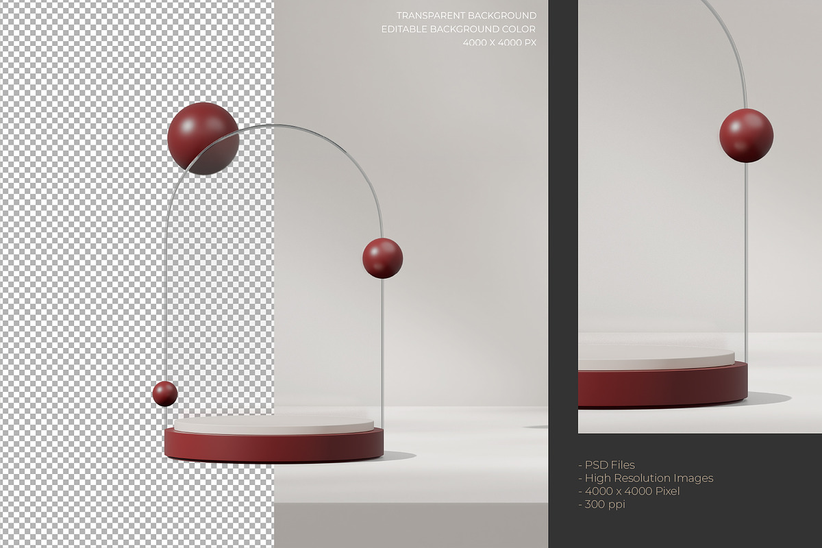 5 Podium with Transparent Background, a Background Graphic by faustudio (Photo 6 of 7)
