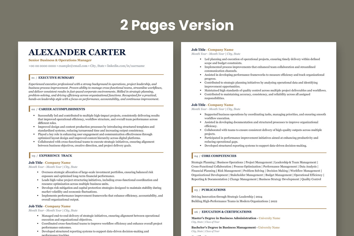 ATS Resume Template | Clean CV Word, a Resume Template by Anjum Ilyas (Photo 4 of 7)