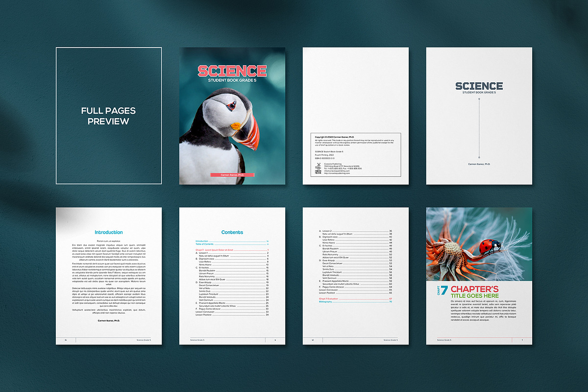 Science Textbook Template for InDesign