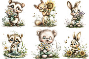 Summer Woodland Animals Clipart, an Illustration by Designking (Thumbnail 3 of 5)