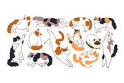 Cute funny cats, doodle drawings set, an Animal Illustration by Good Studio (Thumbnail 2 of 8)