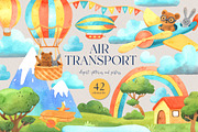 Sky Adventure Clipart for kids, an Animal Illustration by LukaJreym (Thumbnail 1 of 11)