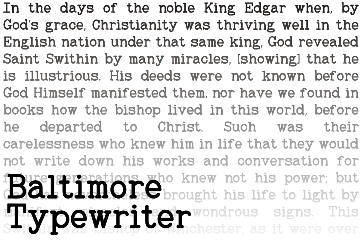 Baltimore Typewriter - basic pack