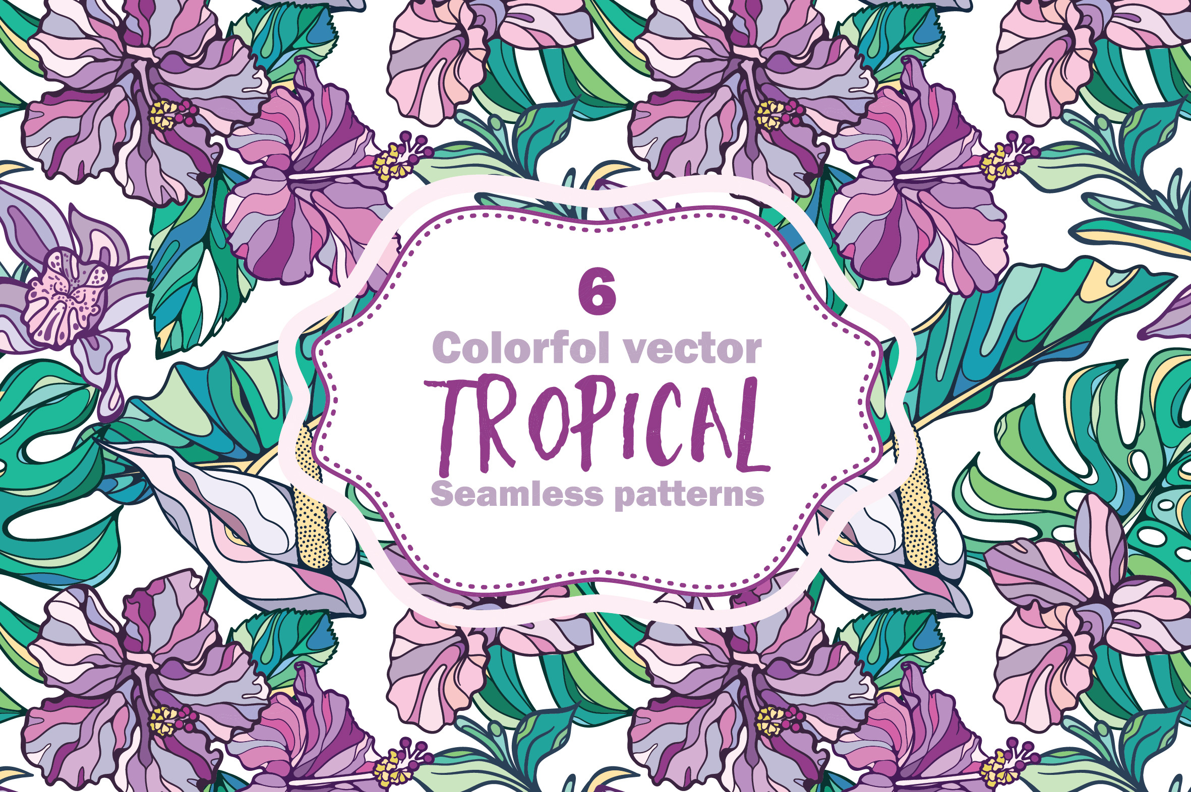 Tropical seamless patterns | Graphic Patterns ~ Creative Market