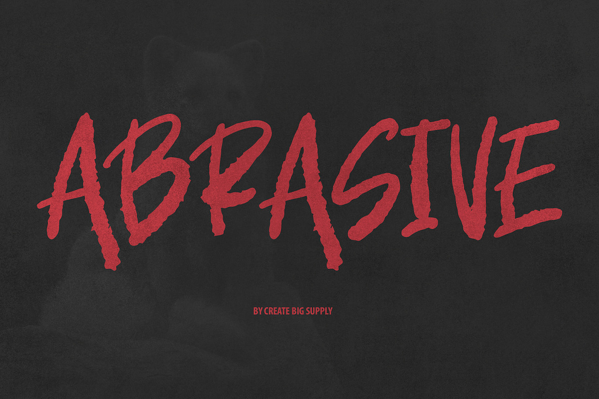 Abrasive - Bold Brush Font, a Blackletter Font by CreateBigSupply (Photo 1 of 10)