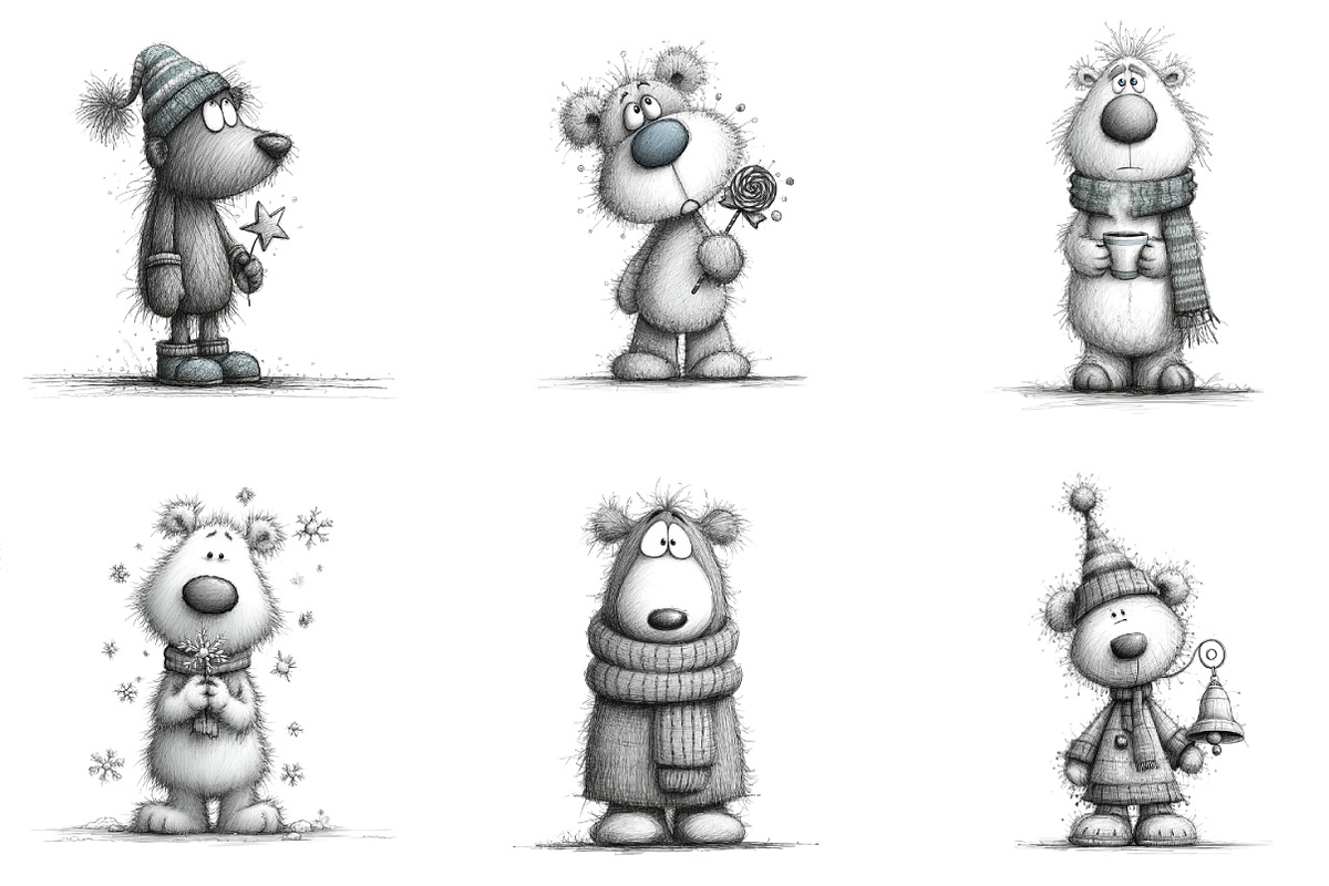 Whimsical Christmas Icy Blue Teddy B, an Illustration by designcity5 (Photo 3 of 5)