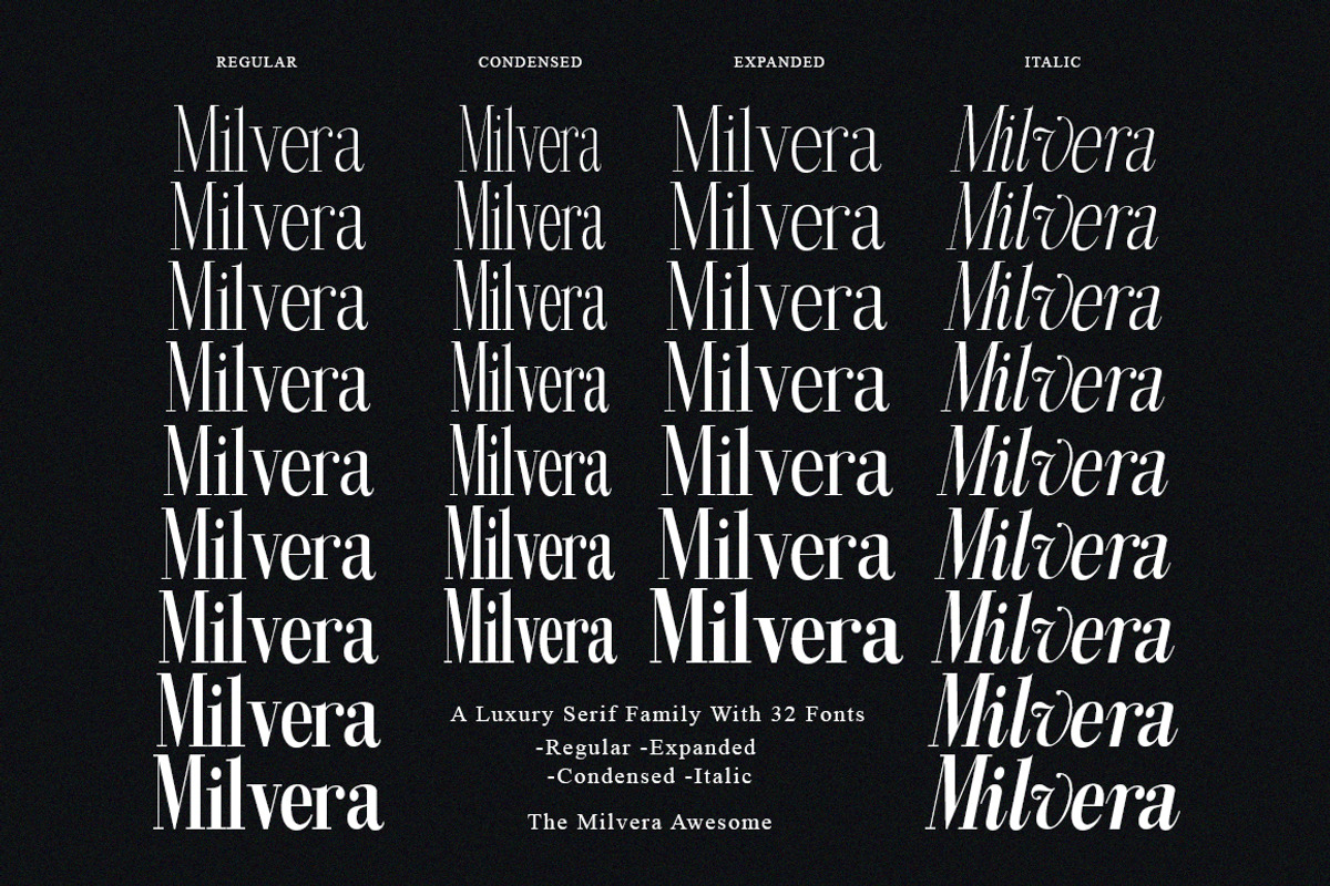 The Milvera Awesome (32 Fonts), a Serif Font by IM Studio (Photo 7 of 13)