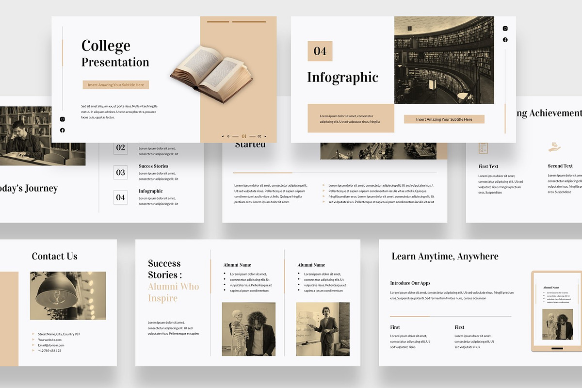 College Presentation Template preview 2