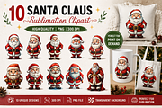 Santa Claus Sublimation Clipart, a Person Illustration by S Graphic Studio (Thumbnail 1 of 3)