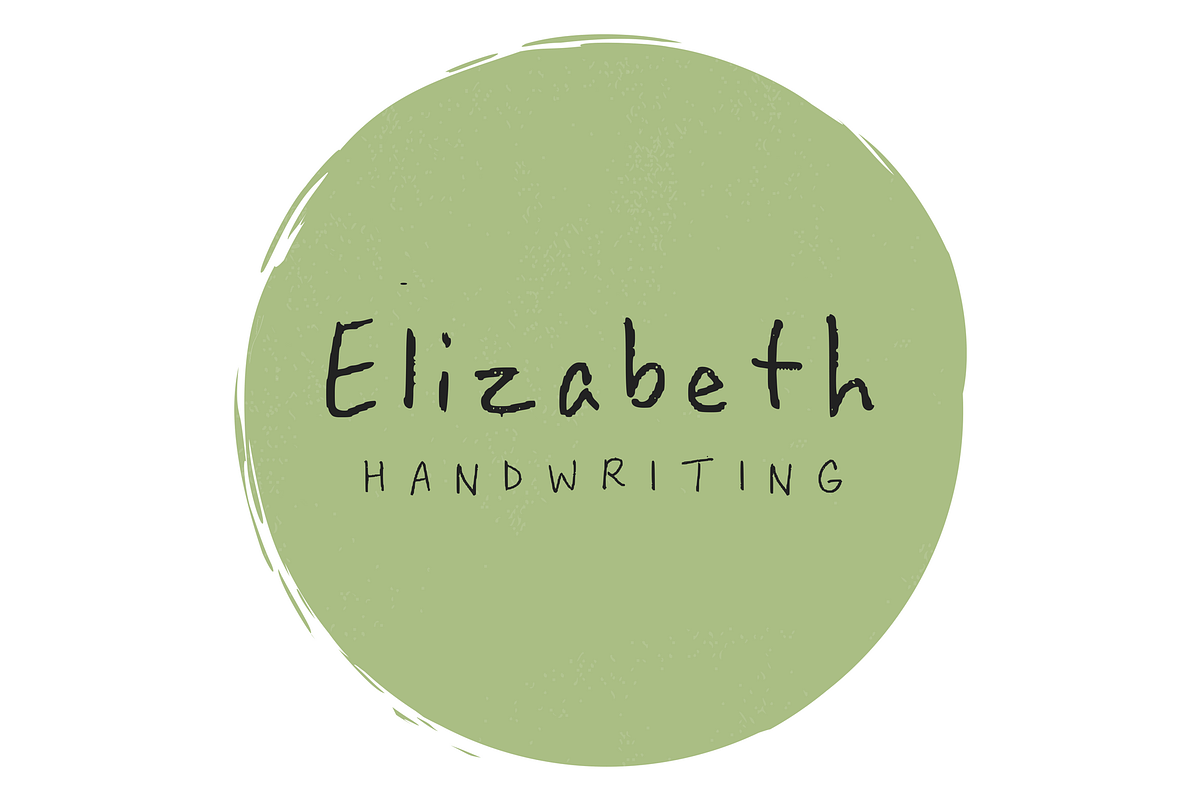 Elizabeth Handwriting, a Script Font by ElizabethJournals (Photo 1 of 2)
