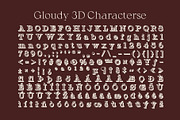 Gloudy 3D, a Serif Font by Craft Supply Co. (Thumbnail 8 of 8)