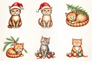 Vintage Christmas PNG, Cat, an Illustration by CrexoraLab