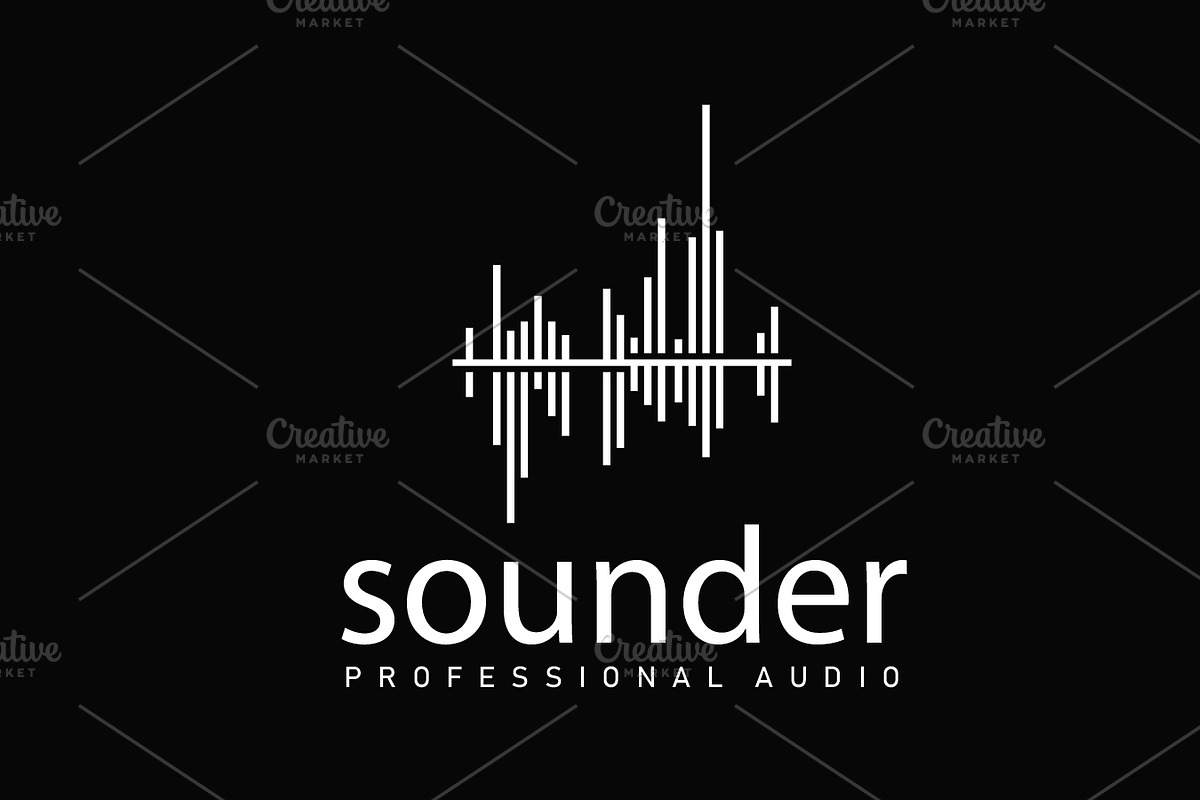 audio music logo sound wave design, a Branding & Logo Template by Maylianaw28 (Photo 2 of 2)
