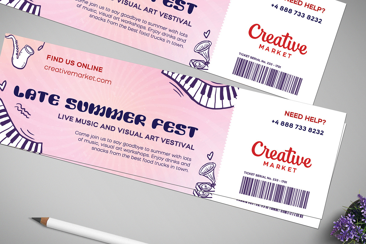 Multipurpose Event Ticket 01, a Card Template by Tzochko (Photo 1 of 4)