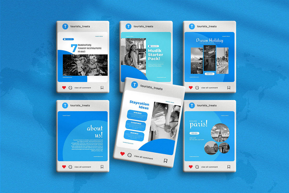 Travel & Tours Canva Post Instagram, a Social Media Template by prajapixels (Photo 5 of 6)