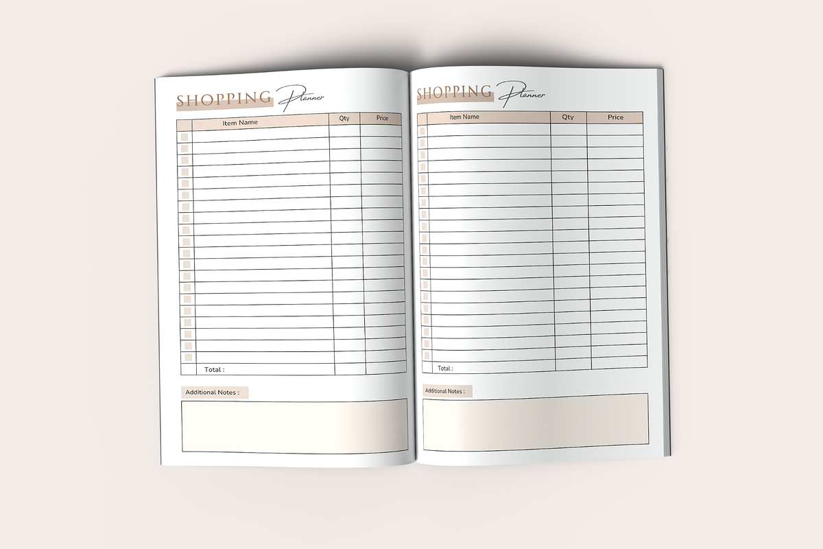 Shopping Planner, a Templates & Theme by KDPISH (Photo 3 of 4)