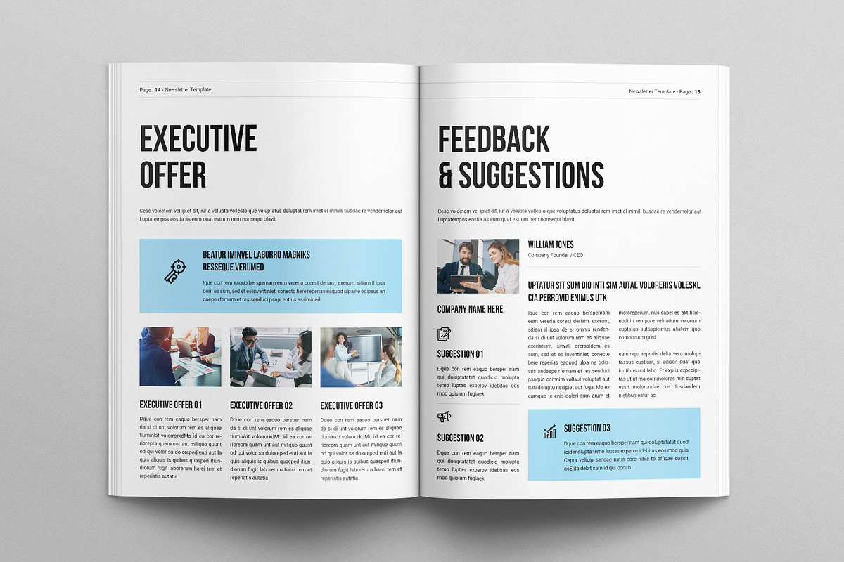 Newsletter Template, a Brochure Template by E-Type (Photo 6 of 7)