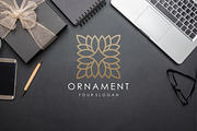 line art floral ornament - SVG file, a Branding & Logo Template by BARONSTD (Thumbnail 6 of 7)