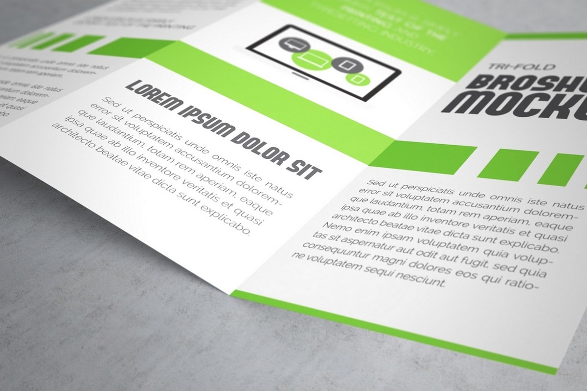 Tri-Fold Brochure Mock-Up, a Books & Magazine Mockup by MassDream (Photo 8 of 12)