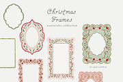 Christmas holiday frames backgrounds, a Background Graphic by Grace Noboa Illustrations (Thumbnail 9 of 13)
