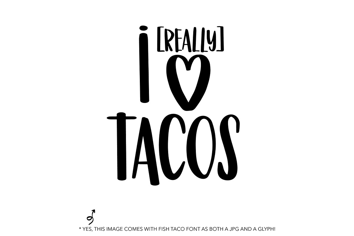 Fish Taco Font, a Sans Serif Font by Nancy Ingersoll (Photo 2 of 5)