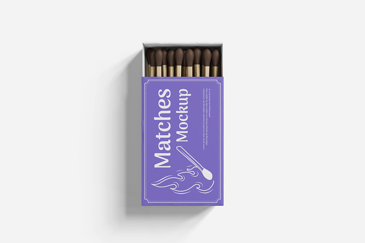 Matches Mockup PSD, an Advertising Mockup by Indah (Photo 2 of 6)
