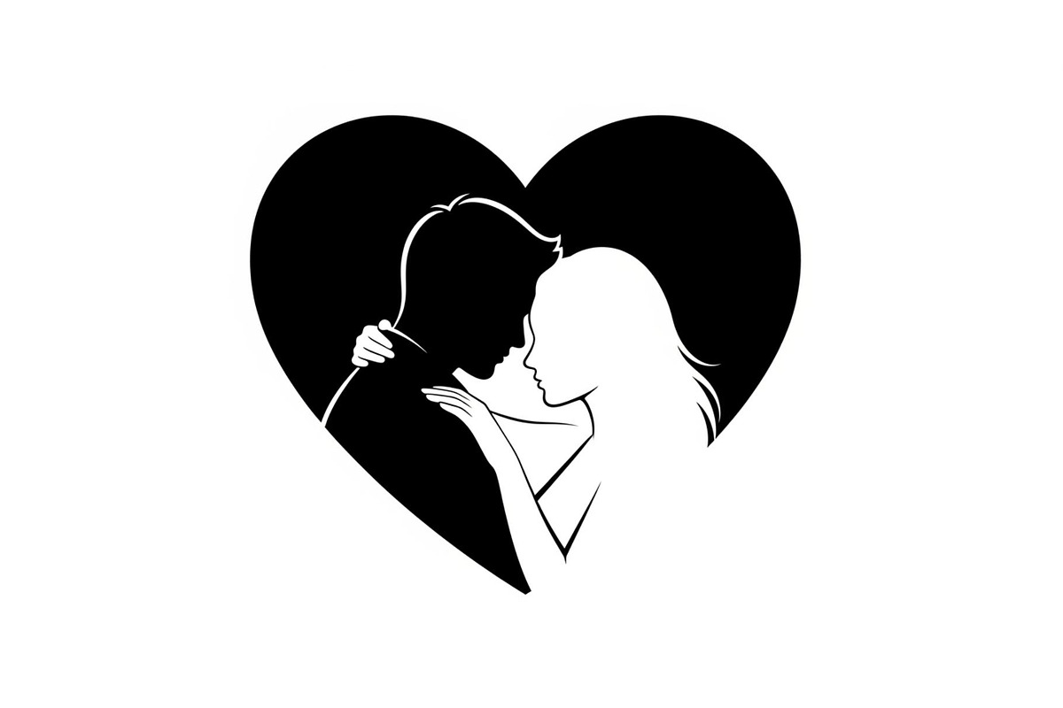 Couple Love Heart Silhouette Bundle, an Illustration by Amazin_art (Photo 51 of 51)