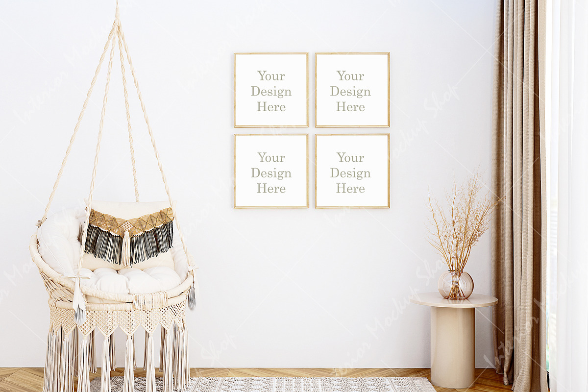 Frame Mockup Boho - 1310, a Print Template by Mockup Shop