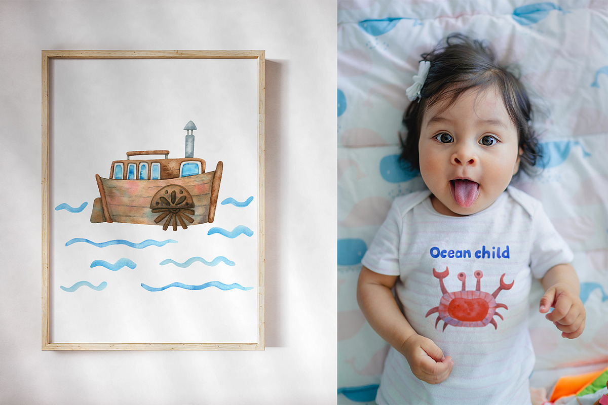 Nautical Mile Watercolor Collection, an Animal Illustration by Anna Druzhkova (Photo 23 of 30)