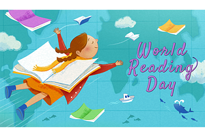 Magical World Book Day Banner, an Education Illustration by TotallypicRF