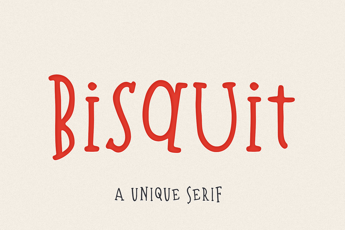 Bisquit | A Unique Serif Font, a Serif Font by Ayca Atalay (Photo 1 of 10)