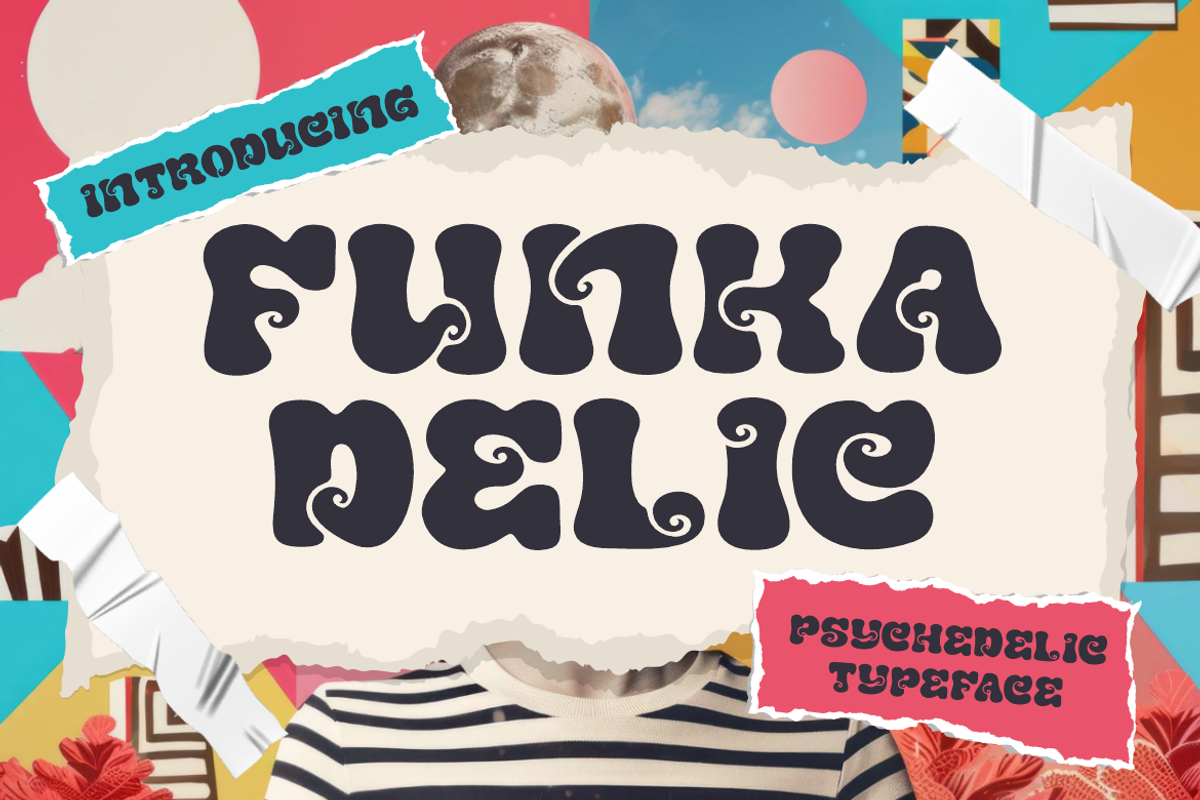 Funkadelic Psychedelic Font, a Font by PutraCetol Studio (Photo 1 of 5)