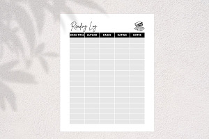 Reading Log Printable