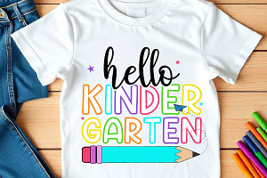 Hello Kindergarten Svg School PNG, an Object Graphic by EllaMaiyaali