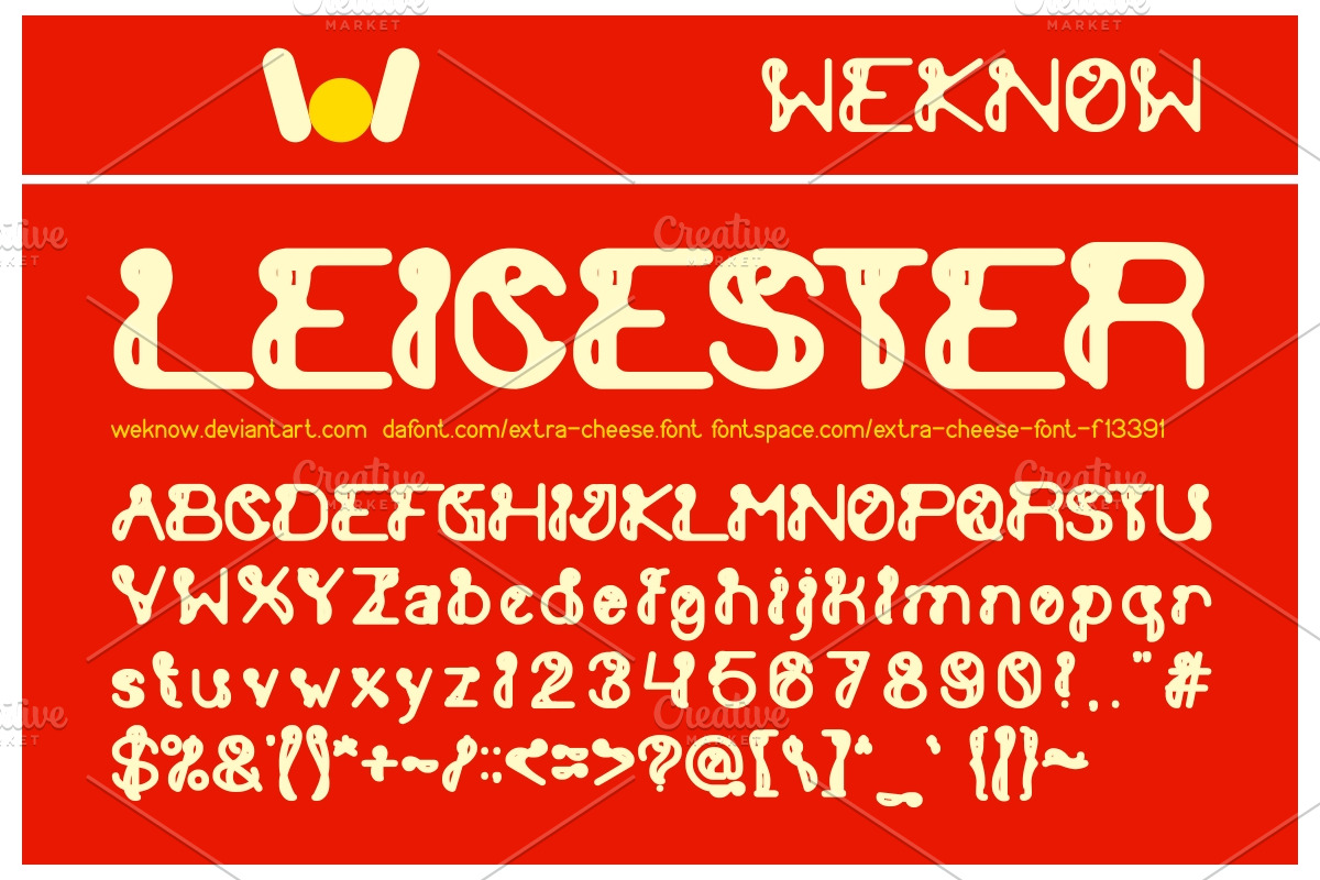 extra cheese font preview 3