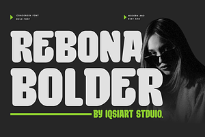 Rebona Bolder - Round Font, a Sans Serif Font by Iqsiart Studio