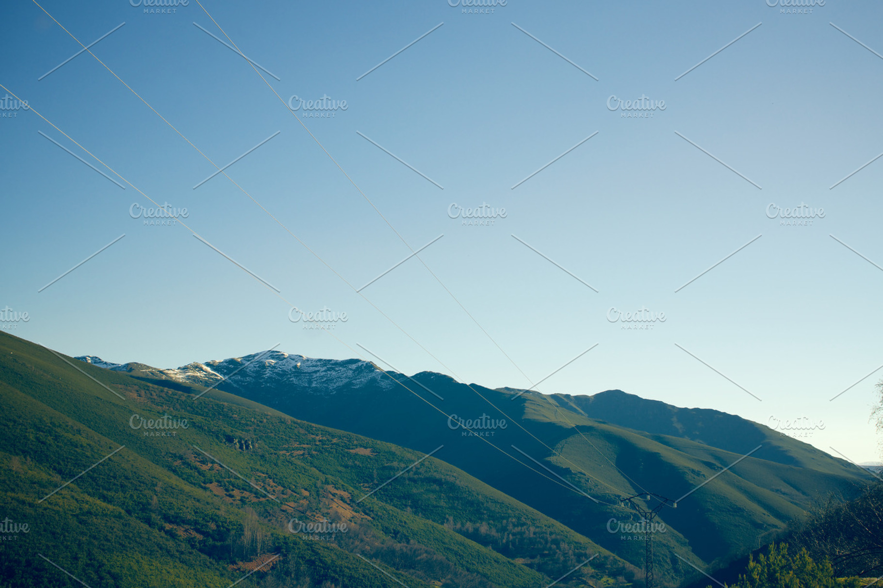 Snow On The Mountains Featuring Snow Green And Blue