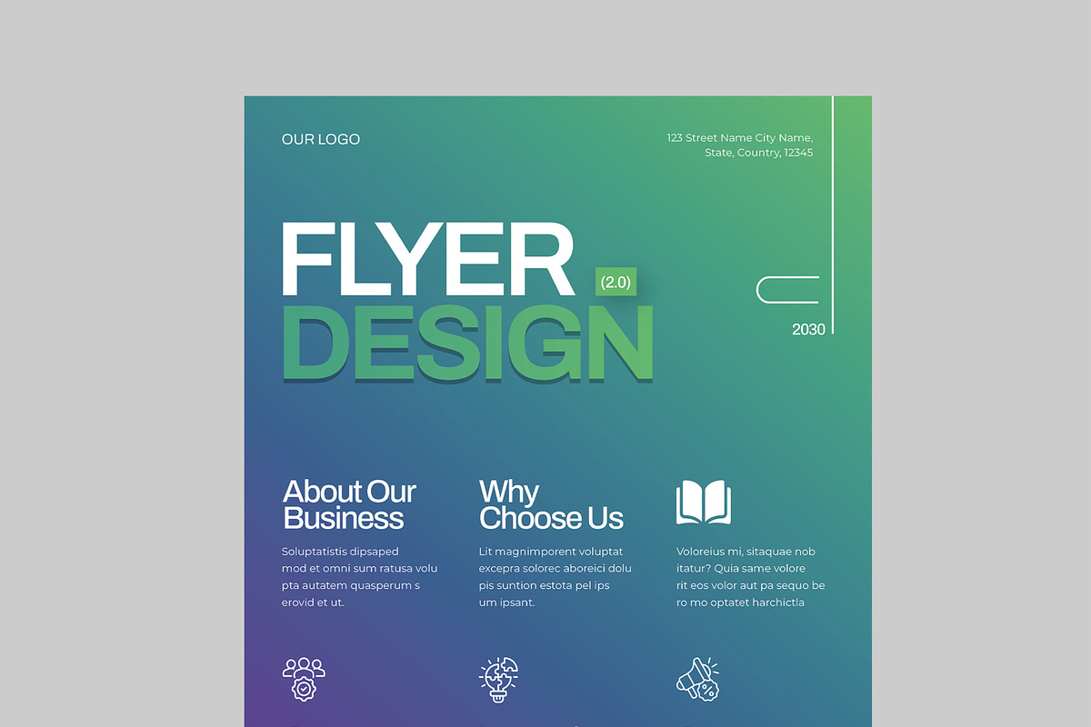 Business Flyer Template, a Flyer Template by MightyDesign (Photo 4 of 8)