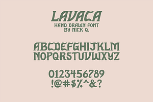 Lavaca Hand Drawn Font