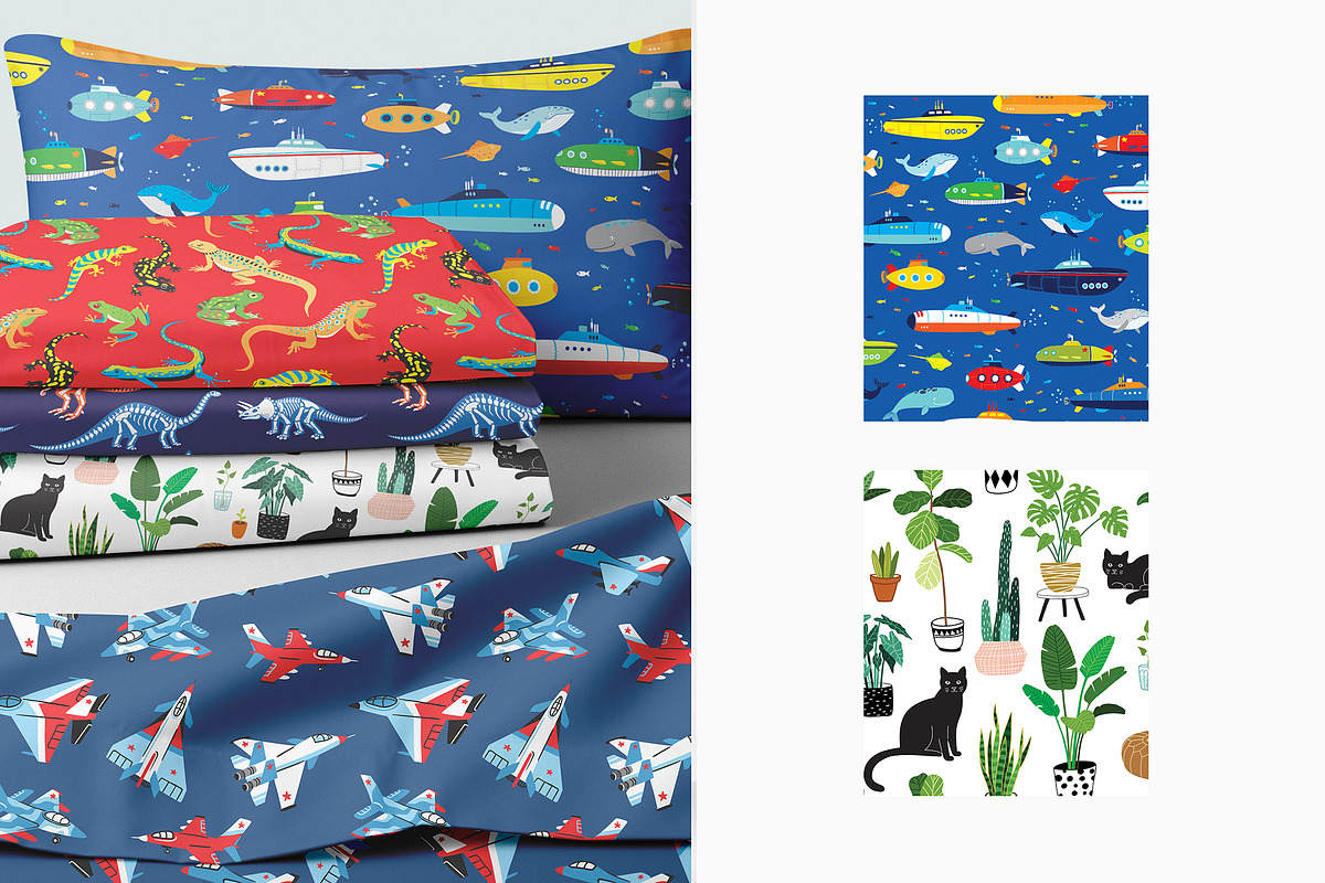 Colorful kids patterns, a Pattern Graphic by artnLera (Photo 3 of 6)